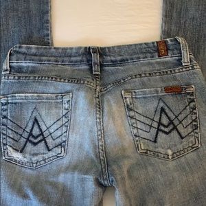 A pocket Seven for all Mankind distressed jeans